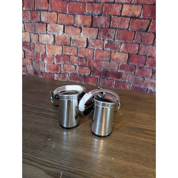 PrettyLittleThing Silver Metallic Ankle Strap Square Toe Block Heels Size 4 - Picture 6 of 8